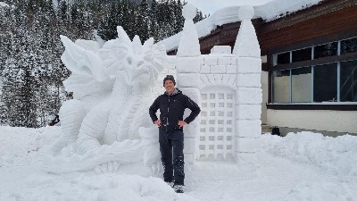 Ice on Snow, Schneefigur, Drache, Nibelungen, Bad Gastein