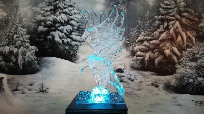 Eisskulptur Adler, Eisfigur,