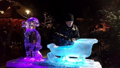 Eisschnitzen, Eisskulpturen, Eisfiguren, Klaus Grunenberg